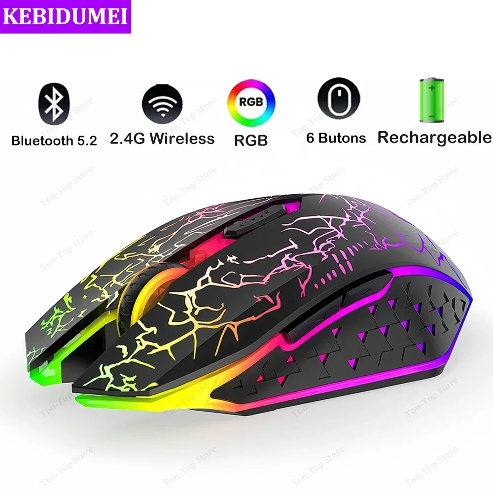 Pc Gaming Hp - Bluetooth 5.2 Mouse RGB 2.4G Wireless