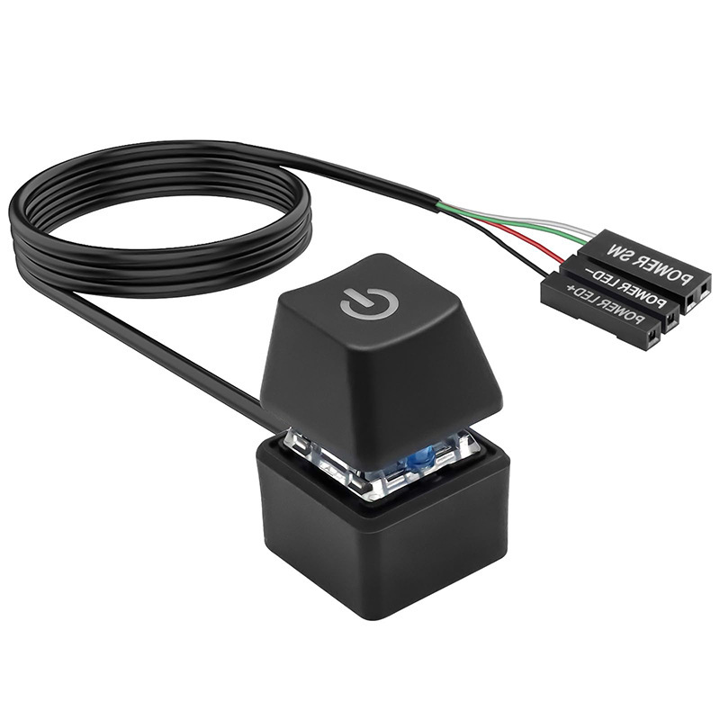 Pc Gaming Cafe - Desktop PC Power Switch Extension Cable,