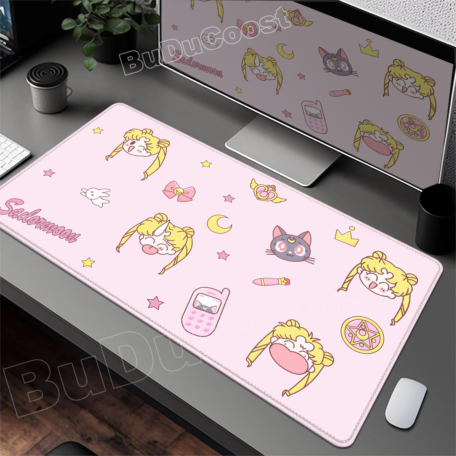 Pretty Pink Desk Mat Anime Sai - Pc Gaming Pink review and price