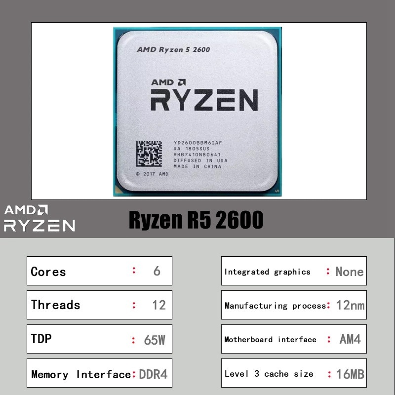 AMD Ryzen 5 2600 R5 2600 3.4GH - Pc Gaming Ryzen review and price