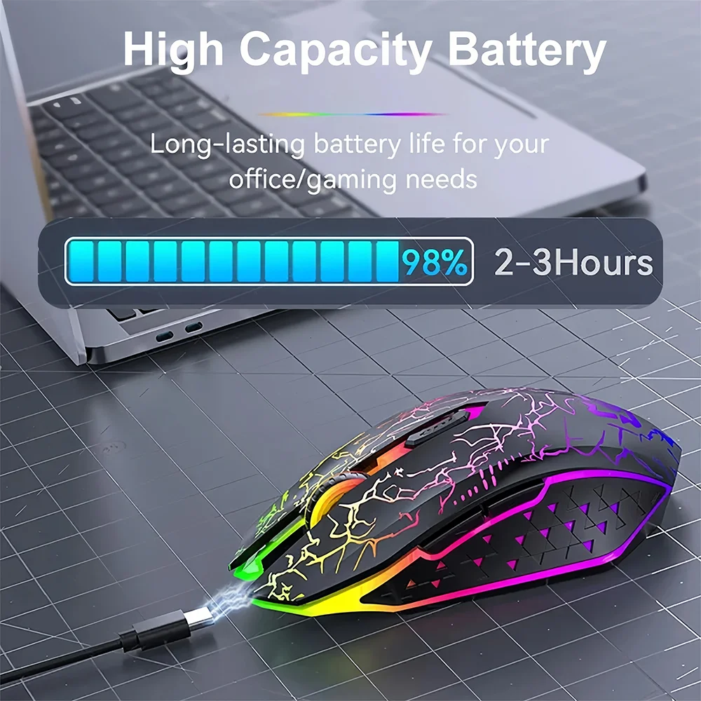 Bluetooth 5.2 Mouse RGB 2.4G W - Pc Gaming Hp review and price