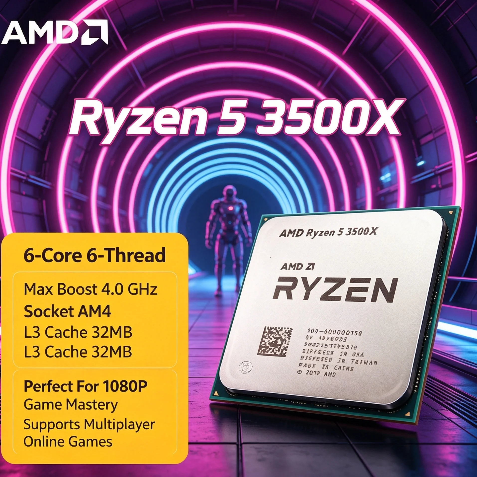 AMD Ryzen 5 3500X Desktop CPU  - Pc Gaming Ryzen review and price