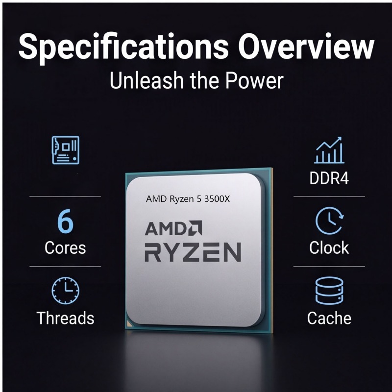 AMD Ryzen 5 3500X Desktop CPU  - Pc Gaming Ryzen review and price