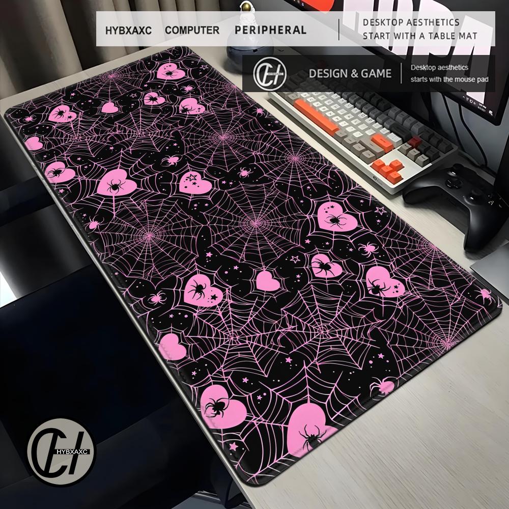 90x40 White or Pink Spiderweb  - Pc Gaming Pink review and price