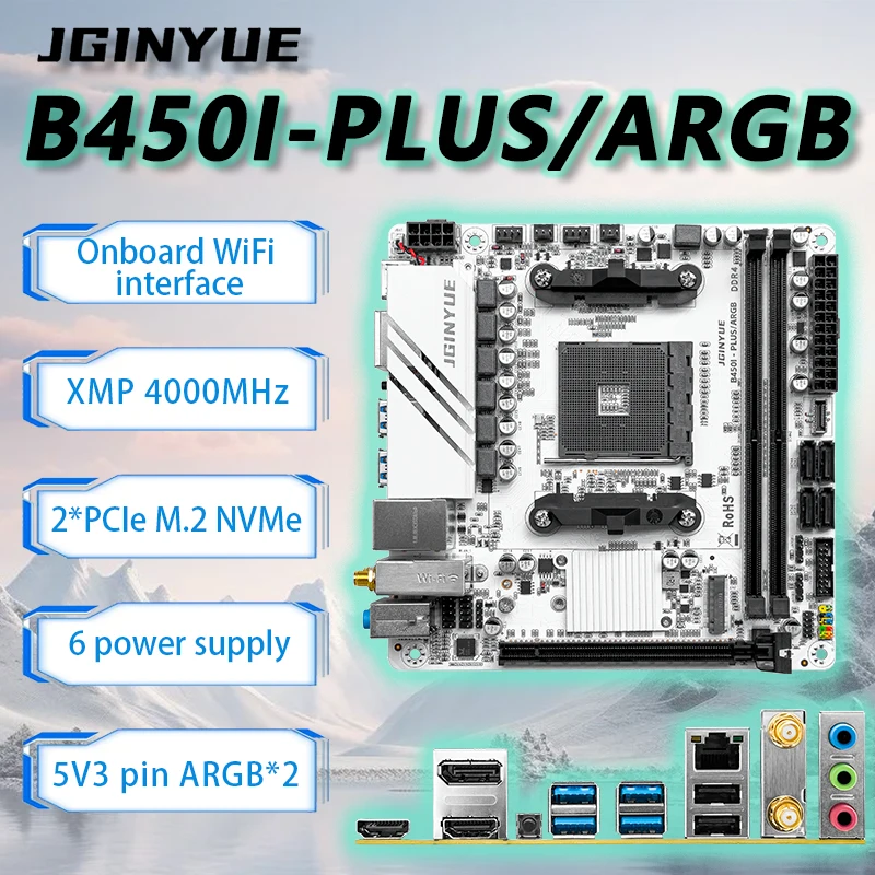 JGINYUE B450 ITX Motherboard S - Pc Gaming Ryzen review and price